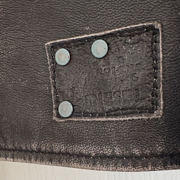 Diesel Men's Black Leather Jacket - Picture 3 of 5